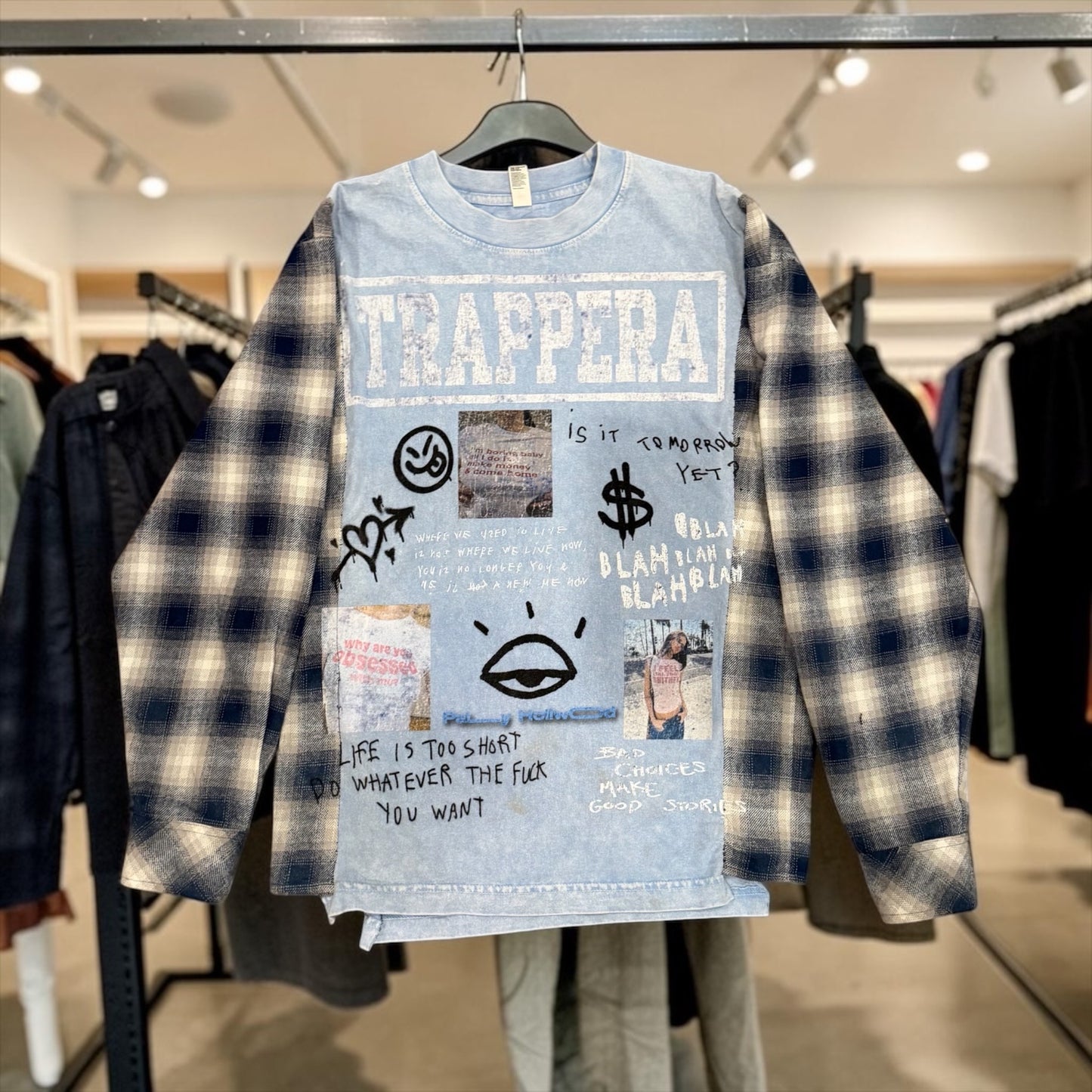 Flannel tee